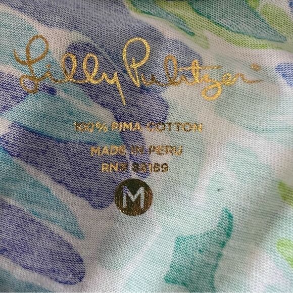 Lilly Pulitzer Riva Dress in‎ Wade and Sea Blue Print - M - Picture 14 of 16